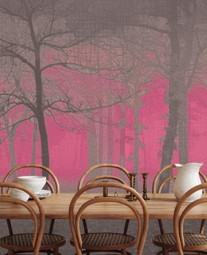 Ilusión - Mural de pared rosa de Studio Arterie