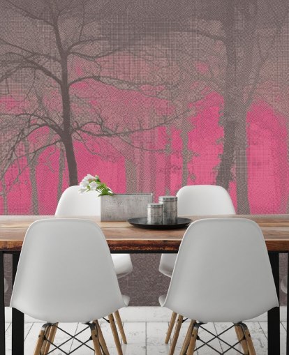 Wahnvorstellung - Pink Wandbild von Studio Arterie