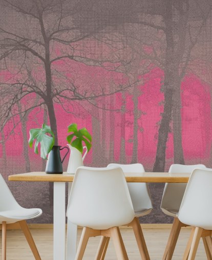 Delusion - Mural de parede rosa por Studio Arterie
