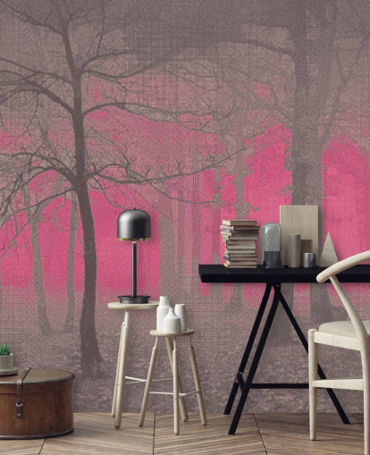 Wahnvorstellung - Pink Wandbild von Studio Arterie