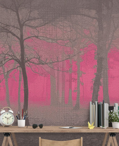 Ilusión - Mural de pared rosa de Studio Arterie