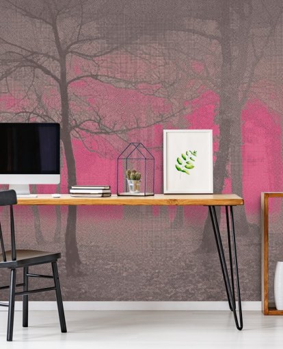 Wahnvorstellung - Pink Wandbild von Studio Arterie