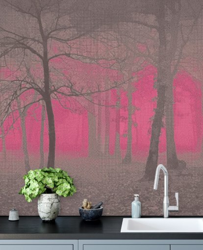 Wausion - Roze muurschildering van Studio Arterie Wausion - Roze muurschildering van Studio Arterie