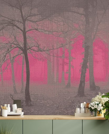 Vanföreställning - rosa väggmålning av Studio Arterie