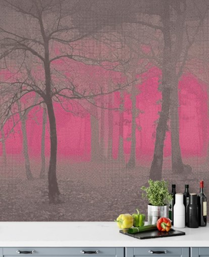 Vanföreställning - rosa väggmålning av Studio Arterie