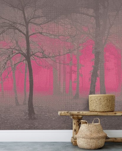 Ilusión - Mural de pared rosa de Studio Arterie