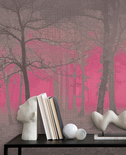 Wahnvorstellung - Pink Wandbild von Studio Arterie