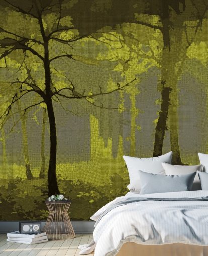 artistic digital forest wallpaper