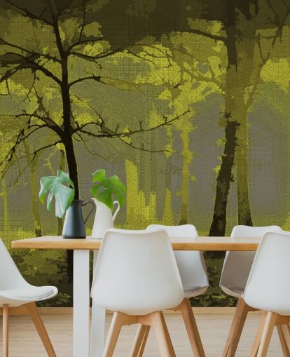 artistic digital forest wallpaper