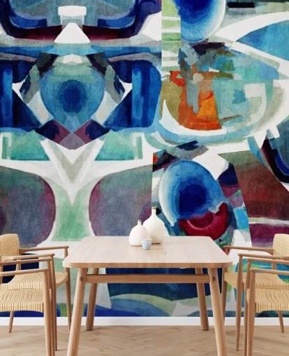 Papel pintado abstracto de patrón azul Papel pintado abstracto de patrón azul