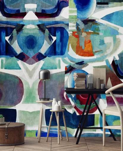 Papier Peint Abstrait Motif Bleu Papier Peint Abstrait Motif Bleu