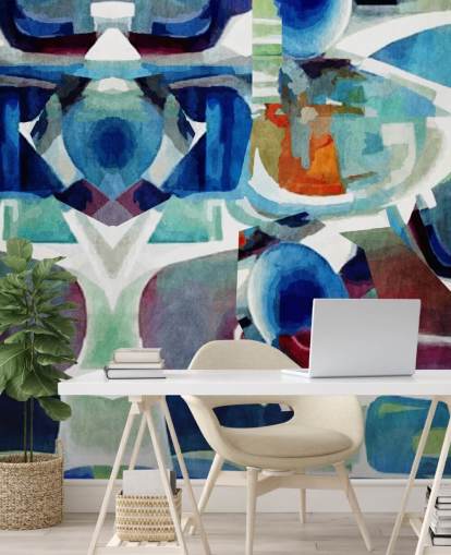 Blue Pattern Abstract Wallpaper