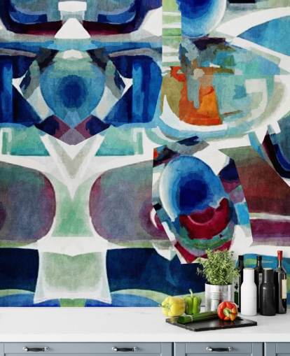 Blue Pattern Abstract Wallpaper