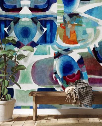 Papier Peint Abstrait Motif Bleu Papier Peint Abstrait Motif Bleu