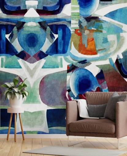 Blue Pattern Abstract Wallpaper