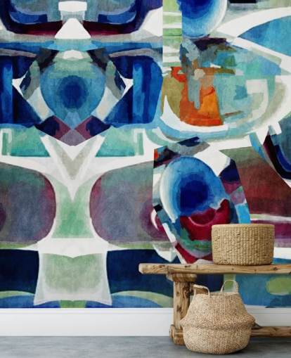 Papier Peint Abstrait Motif Bleu Papier Peint Abstrait Motif Bleu