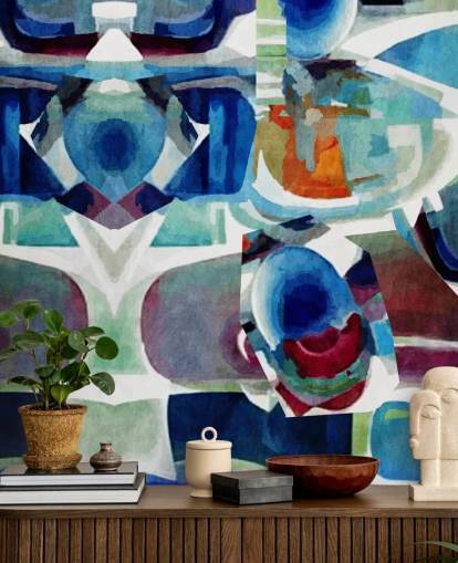 Blue Pattern Abstract Wallpaper