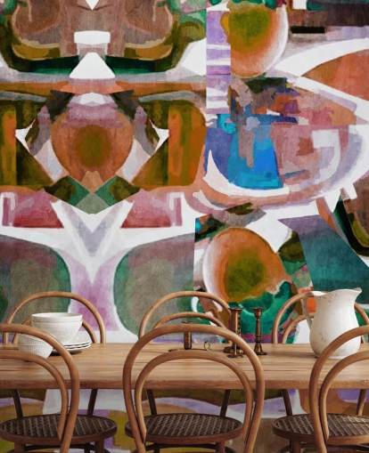 Papier peint abstrait de formes brunes