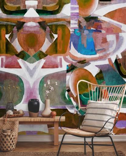 Braune Formen Abstrakte Tapete