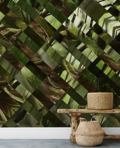 Geometric Green Wood Wallpaper Geometric Green Wood Wallpaper