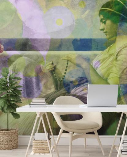 vintage portrait of a woman with modern colour layers wallpaper vintage portrait of a woman with modern colour layers wallpaper