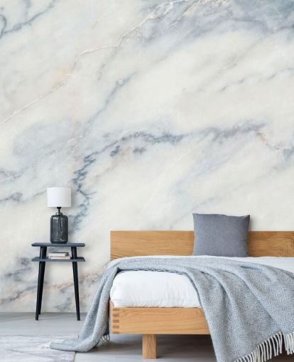 mural de papel pintado de mármol de piedra pálida