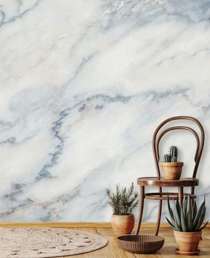 Mural de papel de parede de mármore de pedra pálida
