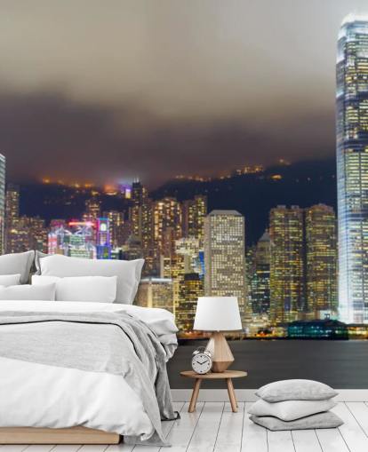 fondo de pantalla colorido hong kong en la noche fondo de pantalla colorido hong kong en la noche