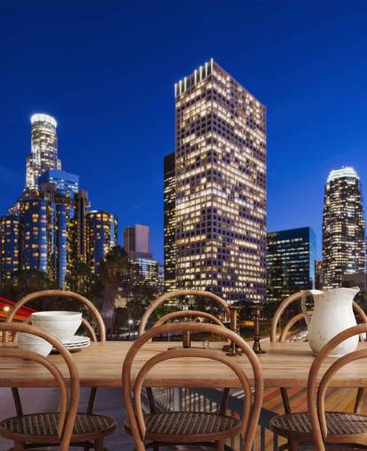 Lichten in Los Angeles Achtergrond van Los Angeles Lights 