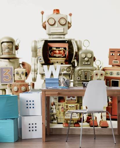 Vintage Robotter Baggrund