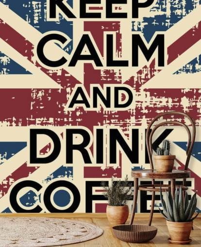 Mural de parede Union Jack Keep Calm