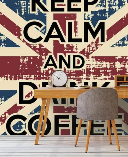 Mural de parede Union Jack Keep Calm Mural de parede Union Jack Keep Calm