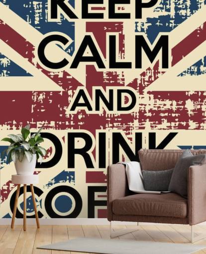 Union Jack Keep Calm -seinämaalaus