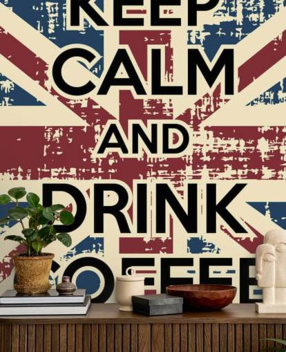 Keep Calm and Drink Coffee Union Jack Wallpaper