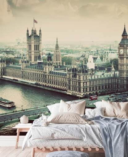 carta da parati vintage londra