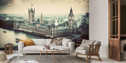 London Vintage Effect Wallpaper | Wallsauce AU