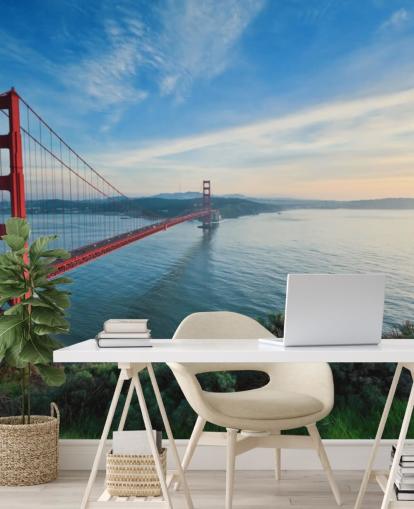 red bridge view wallpaper