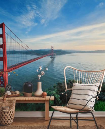 red bridge view wallpaper