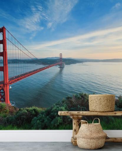 red bridge view wallpaper