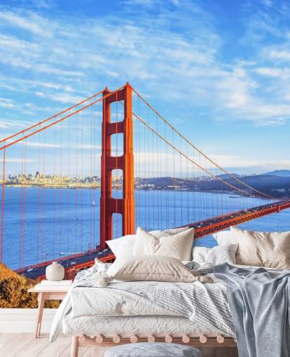 fondo de pantalla de puente rojo san francisco