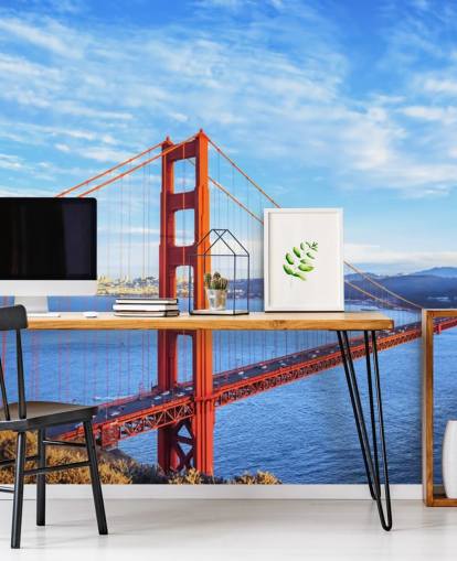 fondo de pantalla de puente rojo san francisco