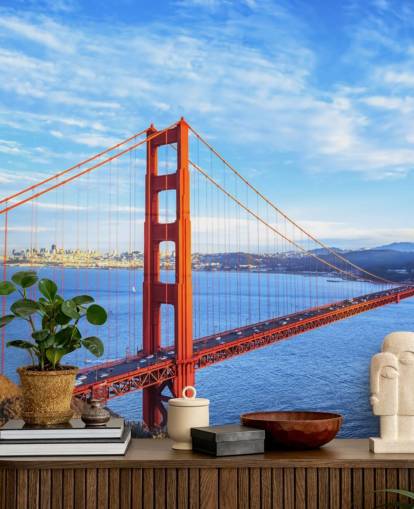 fondo de pantalla de puente rojo san francisco