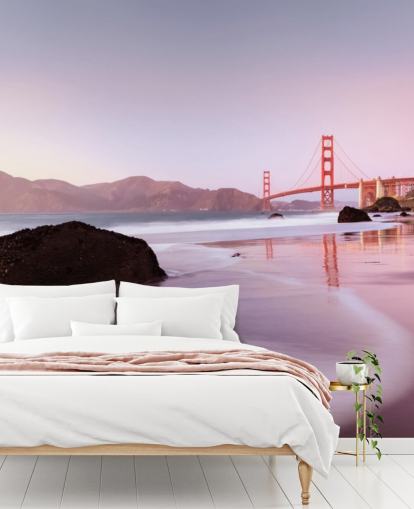 Ranta ja San Franciscon punaisen sillan seinämaalaus