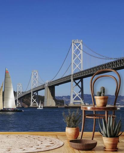 white bridge wallpaper