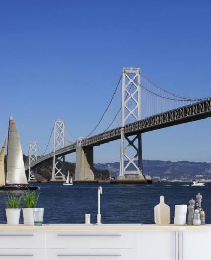 white bridge wallpaper