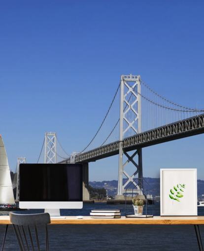 papier peint pont blanc