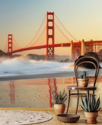 Alba al Golden Gate Wall Mural Wallpaper Alba al Golden Gate Wall Mural Wallpaper