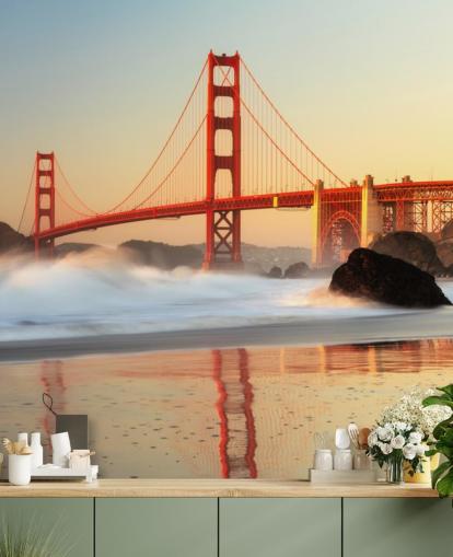 Sonnenaufgang am Goldenen Tor Wall Mural Wallpaper