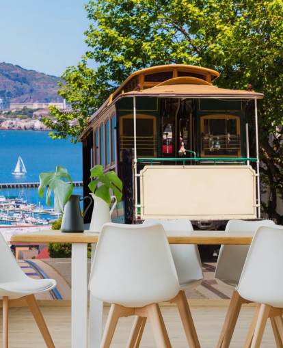 San Francisco Street Car Wall Mural Wallpaper