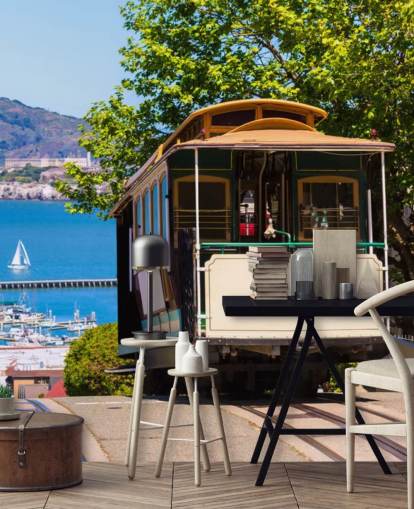 San Francisco Street Car Wall Mural Wallpaper